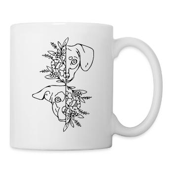 deux chiens - Mug blanc - blanc - Droite