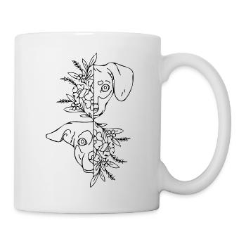 2 Hunde - Tasse - Weiß - Rechts