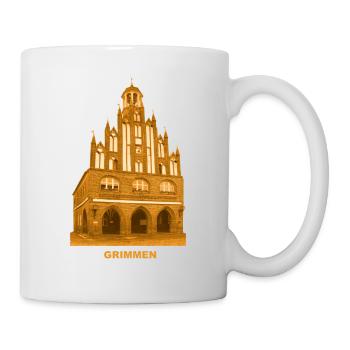 Grimmen Rathaus Vorpommern Rügen Mecklenburg - Tasse - Weiß - Rechts