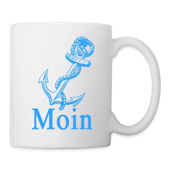 Moin mit Anker - Tasse - Weiß - Rechts