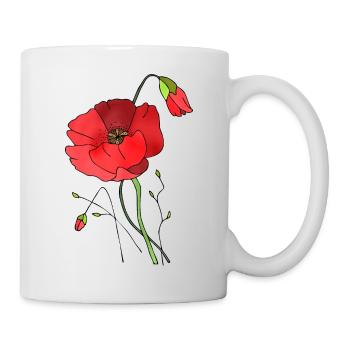 Fleur - Mug blanc - blanc - Droite