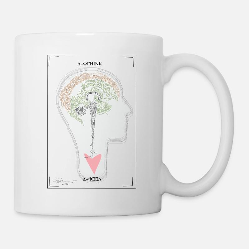 skullnbrain clear poster - Tasse - Weiß
