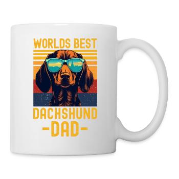 Dackel mit sonnenbrille retro - Tasse - Weiß - Rechts