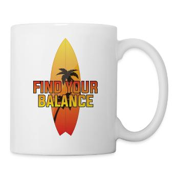 Surfing Surfboard Surfer Wassersport - Tasse - Weiß - Rechts