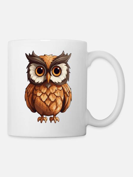 Eule - Tasse - Weiß