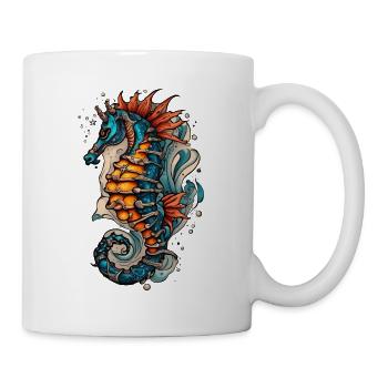 Seepferd - Tasse - Weiß - Rechts