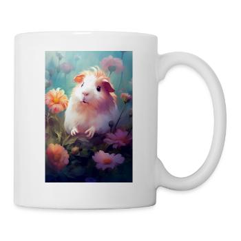 Cochons d’Inde dans la prairie fleurie - Mug blanc - blanc - Droite