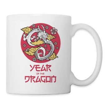 Cadeau du Nouvel An chinois Dragon Chine Asiatique I - Mug blanc - blanc - Droite