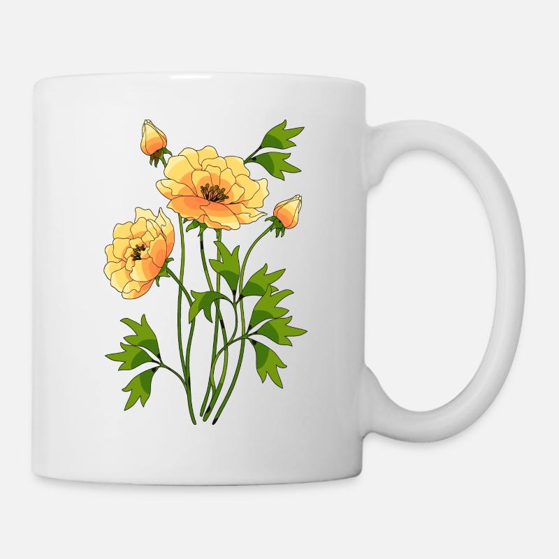 Blumen - Tasse - Weiß
