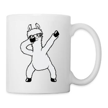 Drôle de Dabbing Dab Dance Llama Cool Lunettes de soleil - Mug blanc - blanc - Droite