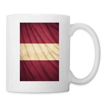 Flagge "Lettland" - Tasse - Weiß - Rechts