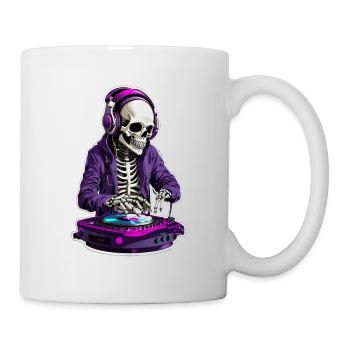 Skeleton DJ - Tasse - Weiß - Rechts