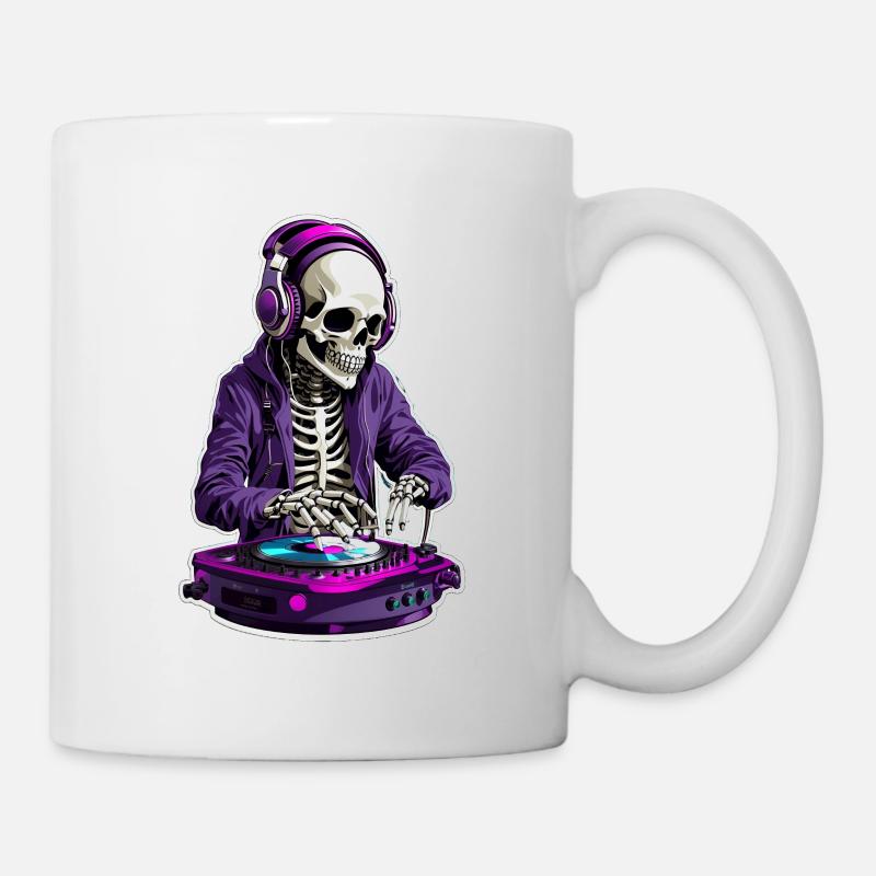 Skeleton DJ - Tasse - Weiß