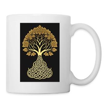 Keltischer Lebensbaum - Tasse - Weiß - Rechts