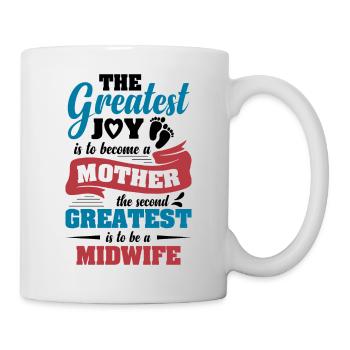 Support your local Midwife - Tasse - Weiß - Rechts
