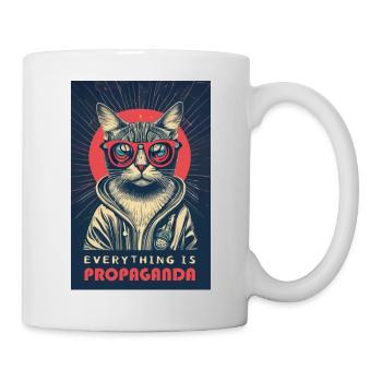 Alles ist Propaganda Katze - Tasse - Weiß - Rechts