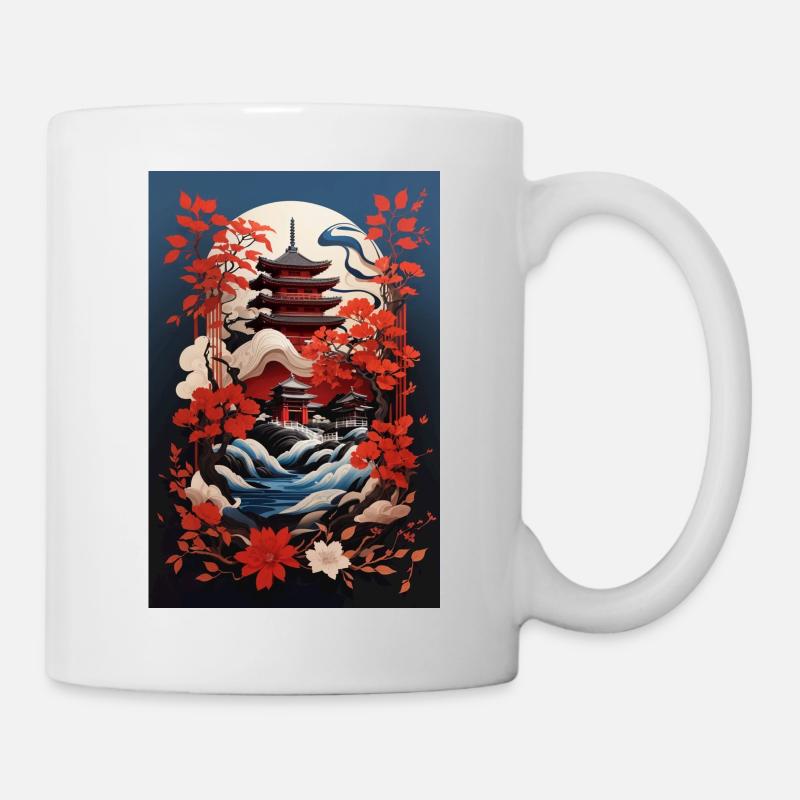 Harmonie im Tempel - Tasse - Weiß