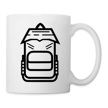 Rucksack - Tasse - Weiß - Rechts