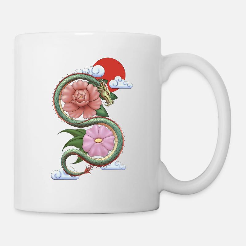 Flower dragon - Mug - white