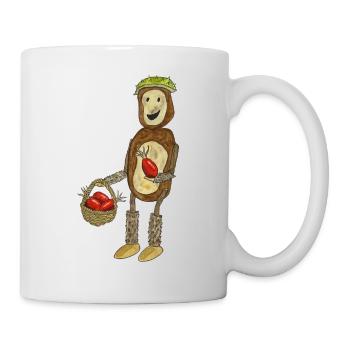 Chestnut Man Cute Autumn Rosehip Fun - Mug - white - Right