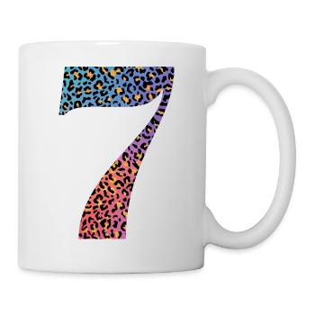 7th Birthday Leopard - Mug - white - Right
