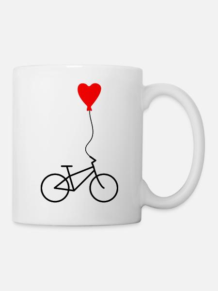 Vélo coeur - Mug blanc - blanc