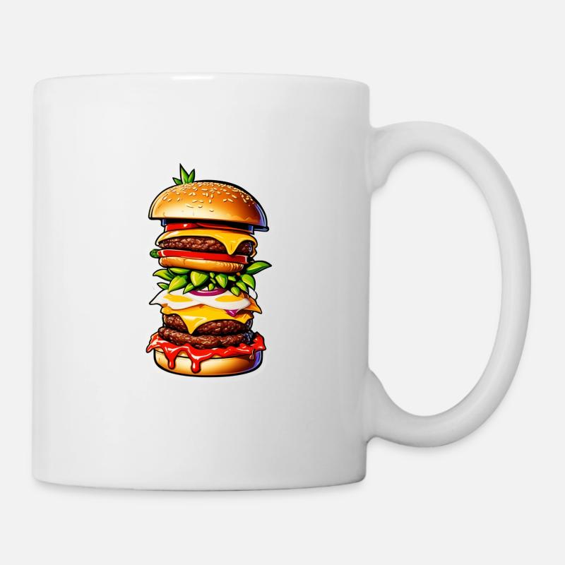 juste une petite faim - gros burger - Mug blanc - blanc