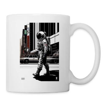 Astronaute d’une grande ville - Mug blanc - blanc - Droite