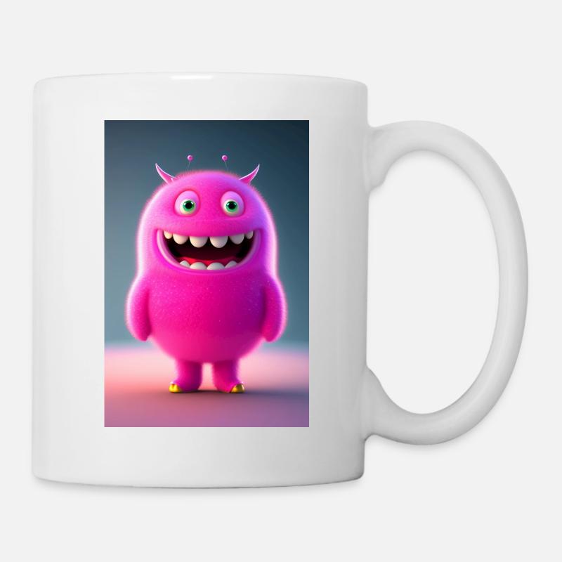 Monstre heureux - Mug blanc - blanc