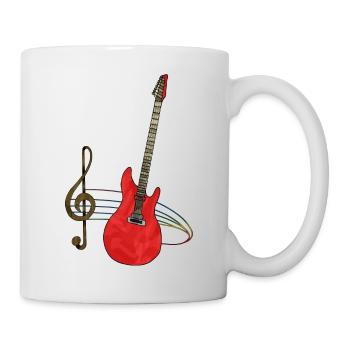 Gitarre - Tasse - Weiß - Rechts