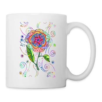 Blume - Tasse - Weiß - Rechts