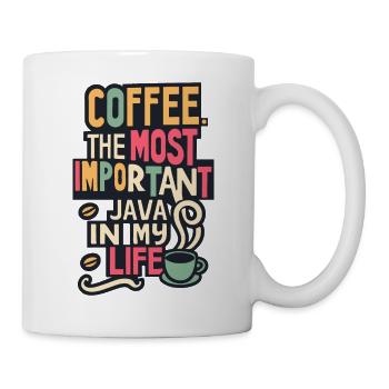 Café. Le Java le plus important de ma vie - Mug blanc - blanc - Droite