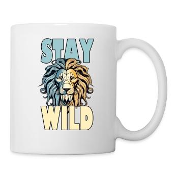 Löwe / Stay wild / Tier / Sternezeichen / Dominaz - Tasse - Weiß - Rechts
