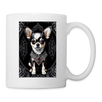 Chihuahua Poster - Poster Print Chihuahua Gothic - Mug blanc - blanc - Droite