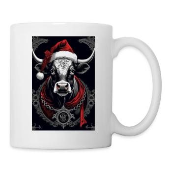 Kuh Poster - Posterdruck Kuh im Kostüm Christmas - Tasse - Weiß - Rechts