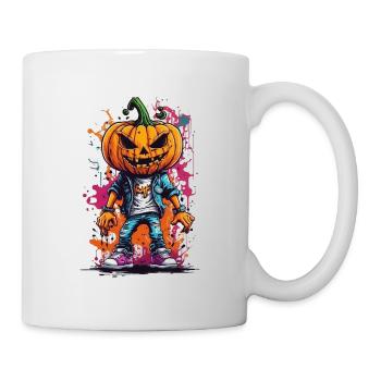 Unleash Spooky Creativity: Colorful Graffiti Pumpk - Mug - white - Right