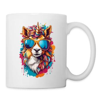 Einhorn magisch süß cool niedlich Pony - Tasse - Weiß - Rechts