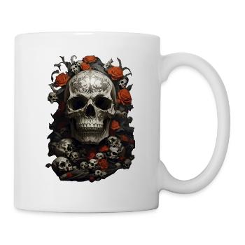 Dark Romance: Crânes et Roses - Mug blanc - blanc - Droite
