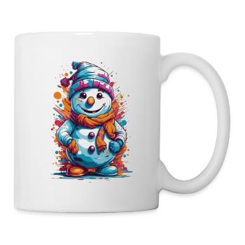 Urban Winter Wonderland: Snowman Graffiti coloré - Mug blanc - blanc - Droite