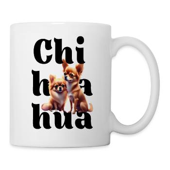 Lettrage et accessoires des meilleurs amis Chihuahua - Mug blanc - blanc - Droite