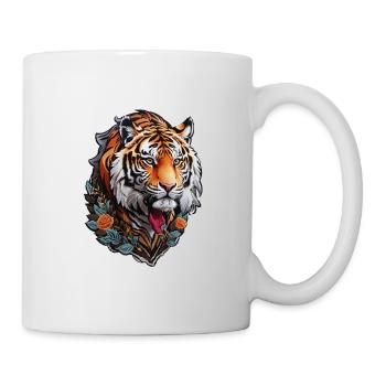 Brüllende Majestät: Erlebe die Macht des Tigers - Tasse - Weiß - Rechts