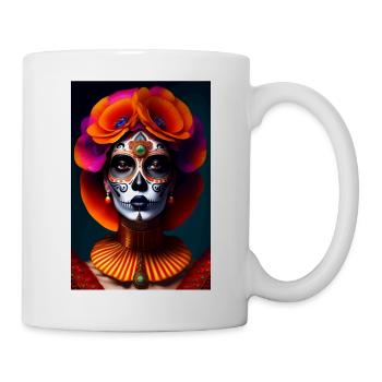 Dia de los Muertos Design Calavera Catrina - Mug blanc - blanc - Droite