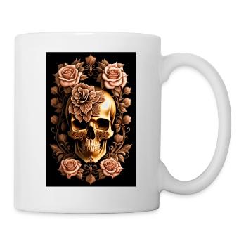 Couché sur des roses - Mug blanc - blanc - Droite