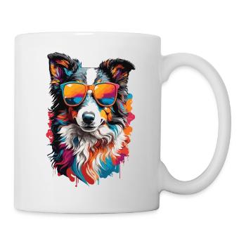 Lunettes de soleil chic : le border collie cool - Mug blanc - blanc - Droite