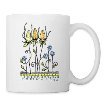 Fleur - Mug blanc - blanc - Droite