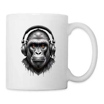 Techno Gorilla - Tasse - Weiß - Rechts
