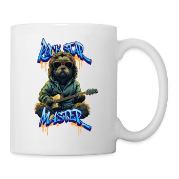 Cool Rock Star Dog Shirt - Rock Star Master - Mug - white - Right