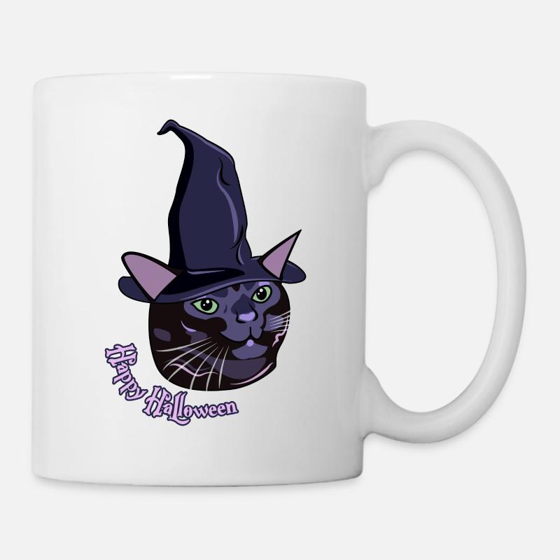 Feliz Halloween Gato Disociado - Mug blanc - blanc