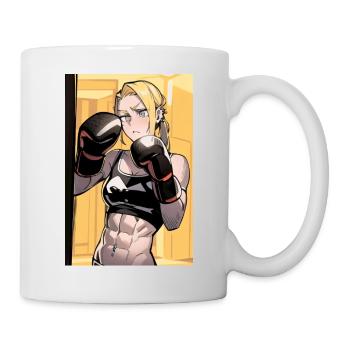 Boxer-Poster - Tasse - Weiß - Rechts