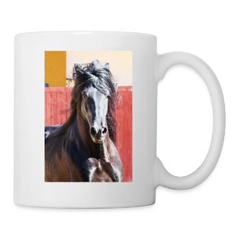 Pferd, Isibat - Tasse - Weiß - Rechts